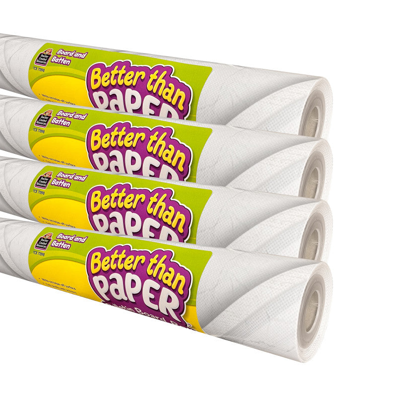 Better Than Paper&reg; Bulletin Board Roll, Board and Batten, 4-Pack