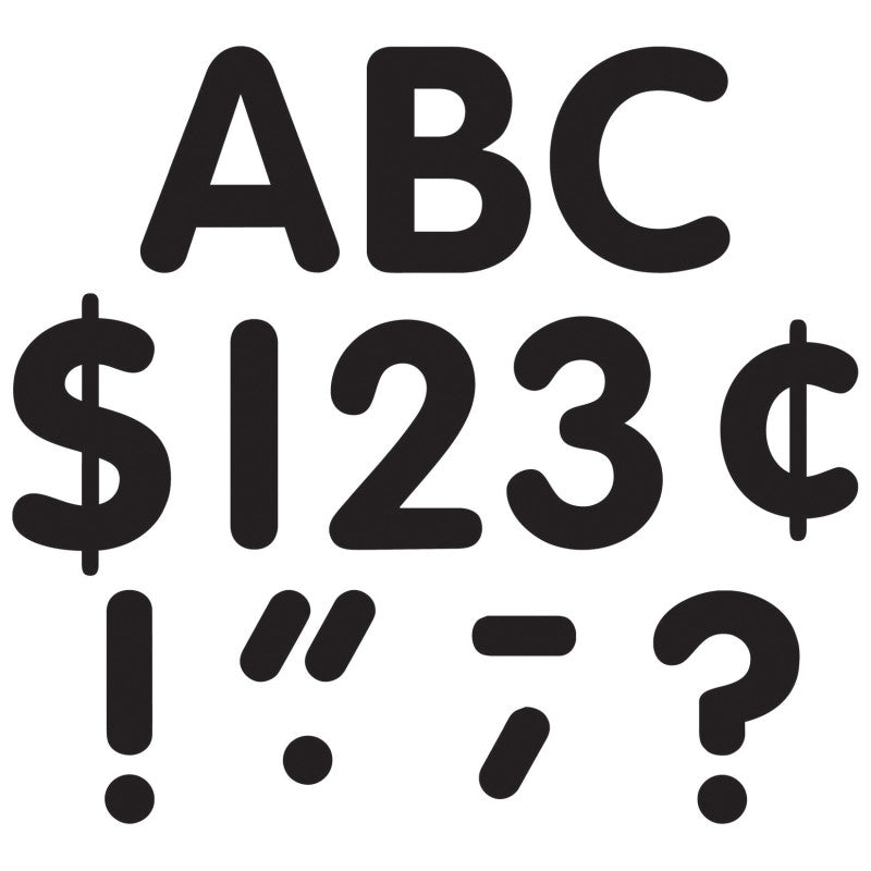 Black Classic Font 4" Letters Uppercase Pack, 81 Pieces