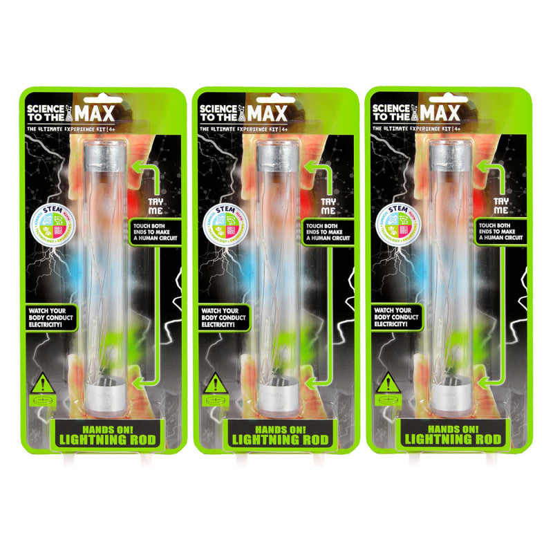 Hands On Lightning Rod - Educational Science Toy, Pack of 3
