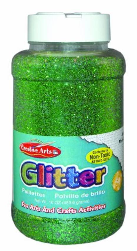 Creative Arts Craft Glitter, 16 Ounce Bottle Green
