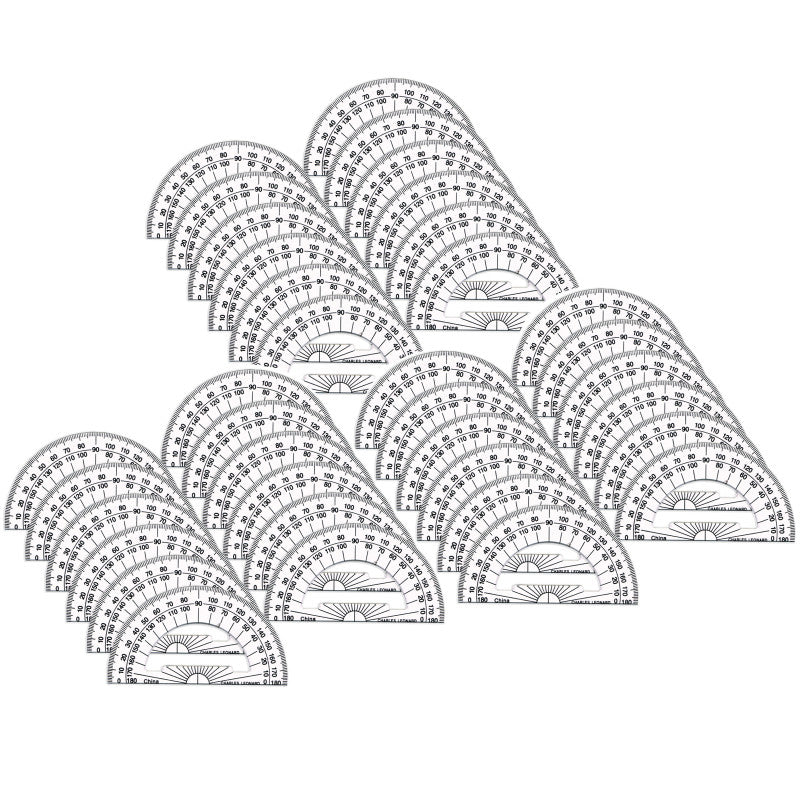 Protractor Plastic, 4-Inch, 12 Per Pack, 3 Packs