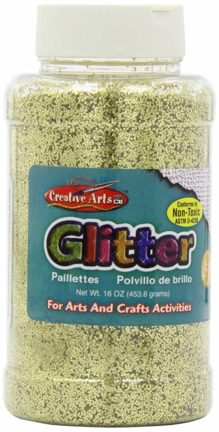 Creative Arts Craft Glitter, 16 Ounce Bottle Gold