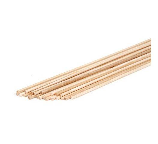 Wooden Dowel Rods - 1/8 x 12 inches,  Pack of 22