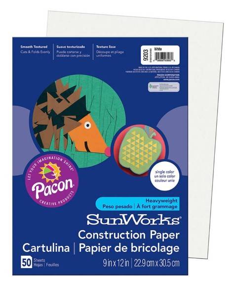 Pacon Construction Paper 9" x 12" 50 Sheets Per Pack