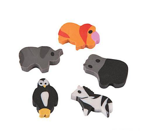 Mini Zoo Animal Erasers , (144 pcs.)