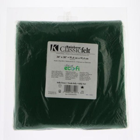 Felt by the Yard - 36" x 36" -  Kelly Green