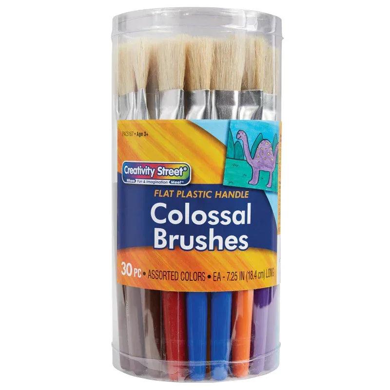Colossal Brushes, Flat, Assorted Colors, 7.25