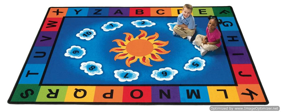 Kids Sunny Day Learn & Play, Carpet,  5'10" x 8'4"  Rectangle