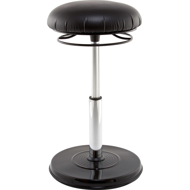 Kore Design&trade; Office PLUS Everyday Adjustable Chair 18.5-26.75in, Leather-Like Black