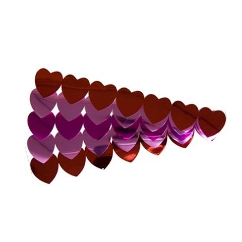 Hygloss Hearts Sticker Ribbons: 2 Red Ribbons, 2 Pink Ribbons, 1 Magenta Ribbons, Metallic