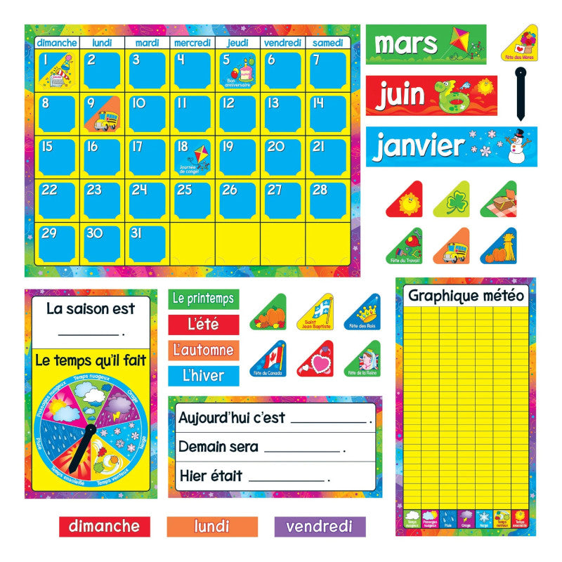 Calendrier Annuel (FR) Bulletin Board Set