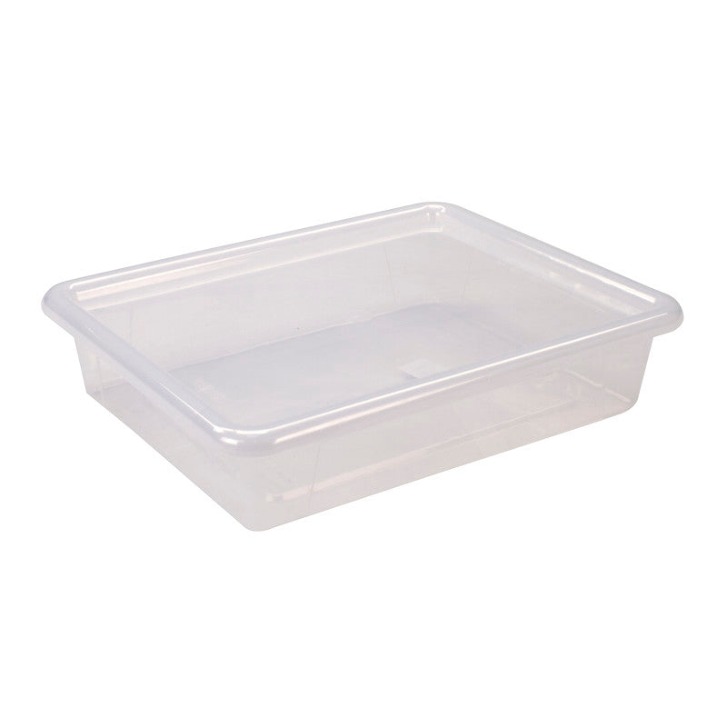 Flat Storage Tray with Lid, Clear