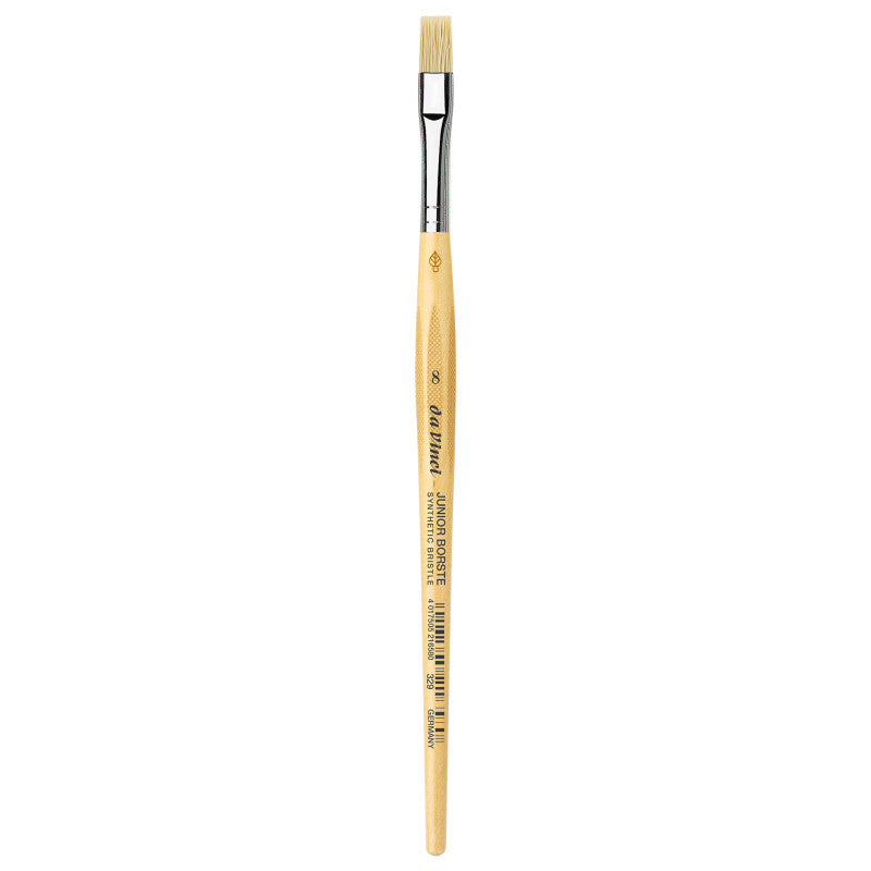 JUNIOR BORSTE Synthetic Student Brush, Synthetic, Tempera, Flat, Series 329, Size 8