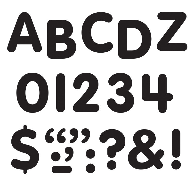 Black 1" STICK-EZE&reg; Stick-On Letters
