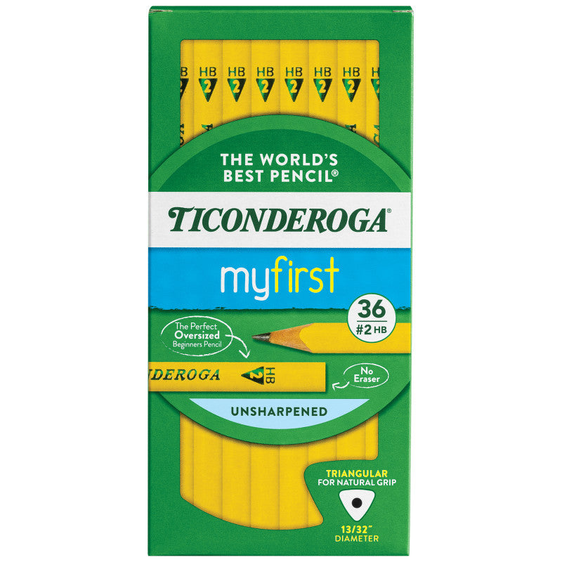 My First&reg; Tri-Write&trade; Primary Size No. 2 Pencils without Eraser, Box of 36