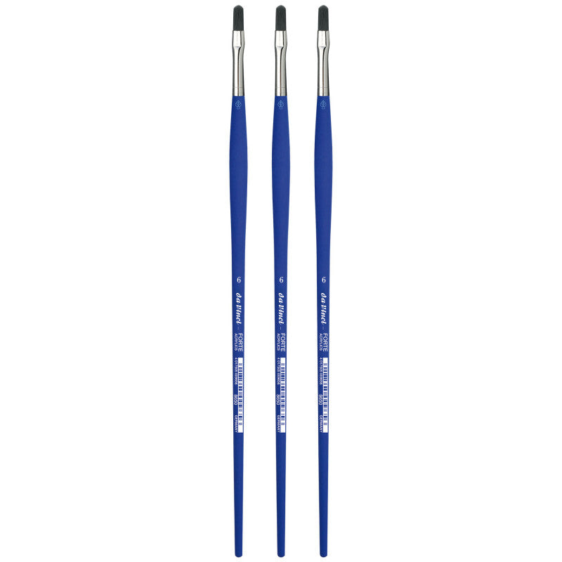 FORTE-Acrylics Student Brush, Synthetic, Acrylic & Oil, Filbert, Series 8650, Size 6, Pack of 3