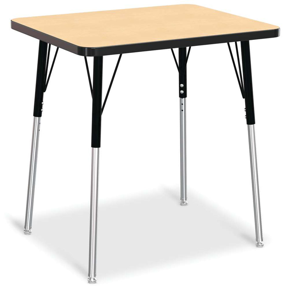 Jonti-Craft®   Berries® Rectangle Student Desk - 24" X 30", A-height - Maple/Black/Black