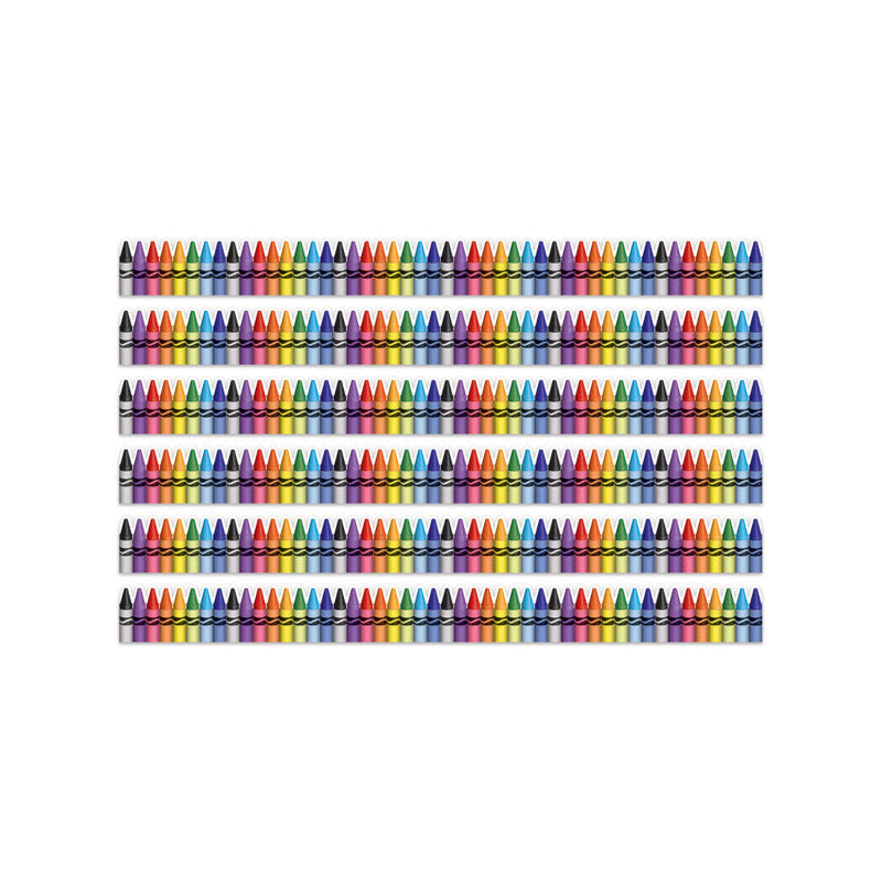 Crayola&reg; Crayons Extra Wide Deco Trim&reg;, 37 Feet Per Pack, 6 Packs