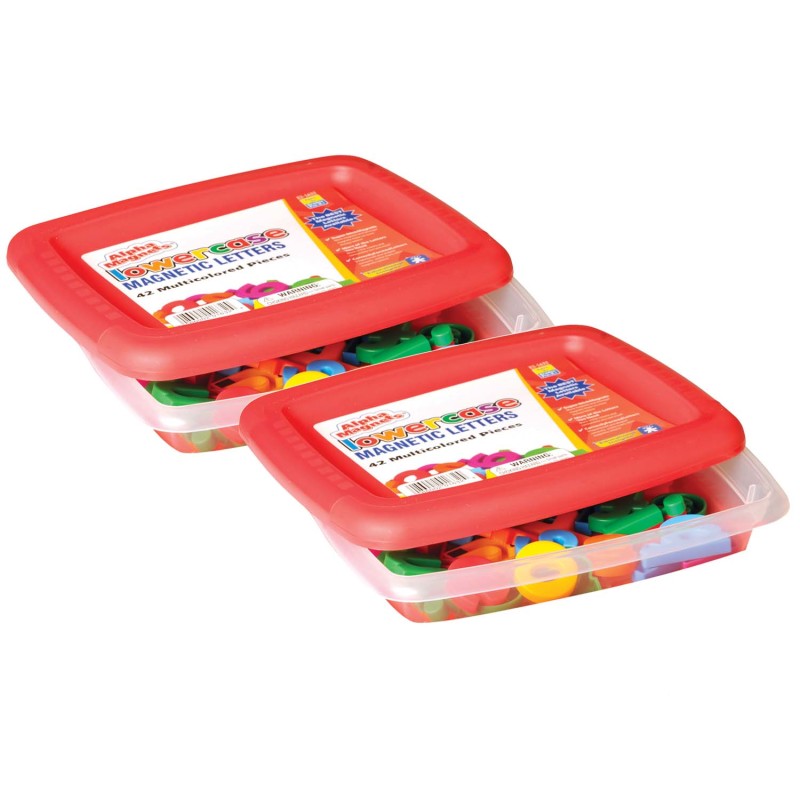 AlphaMagnets&reg; Multicolored Lowercase, 42 Per Pack, 2 Packs