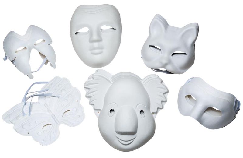 CREATIVITY STREET® PAPERBOARD MASKS, CLASSROOM PACK, ASSORTED SIZES, 24 PIECES