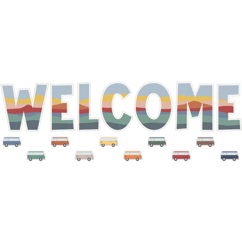 Moving Mountains Road Trip Welcome Bulletin Board Set, 45 Pieces
