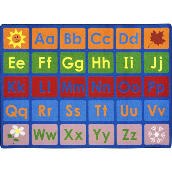 Any Day Alphabet™ Rug- Primary, 7'8" x 10'9" Rectangle
