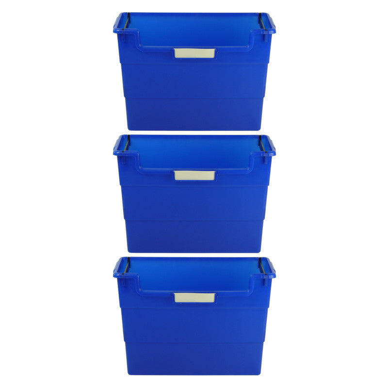 Desk Top Organizer, Blue, Pack of 3