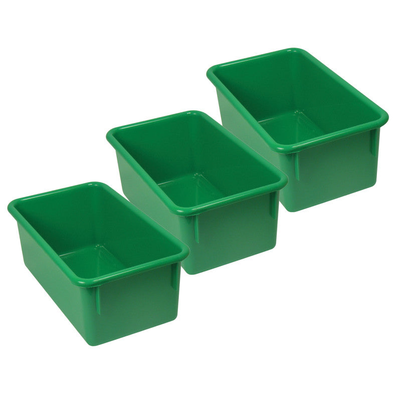 Stowaway&reg; Tray no Lid, Green, Pack of 3