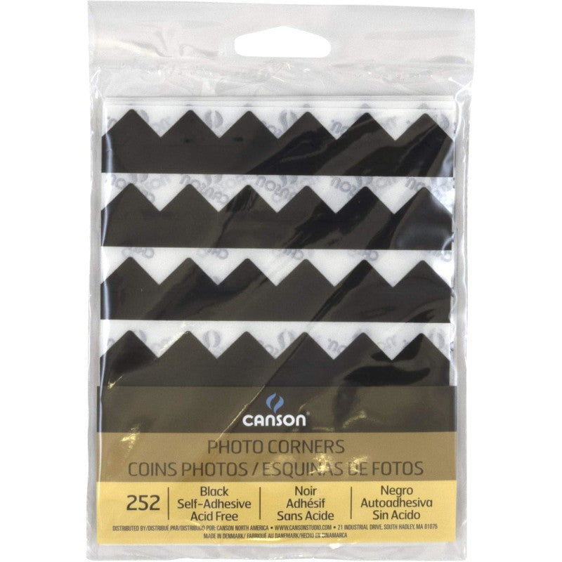 Self Adhesive Photo Corners, Black, 252 Pieces