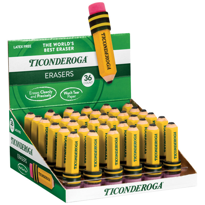Pencil Shaped Erasers, Pack of 36