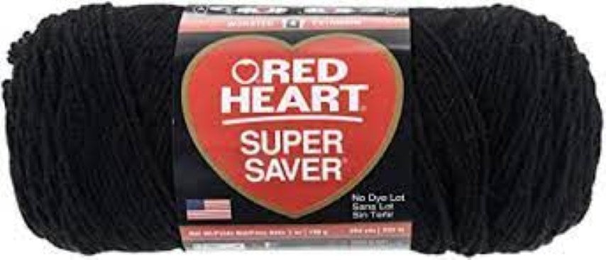 Red Heart  Jumbo Super Saver Yarn - Black - (064743)