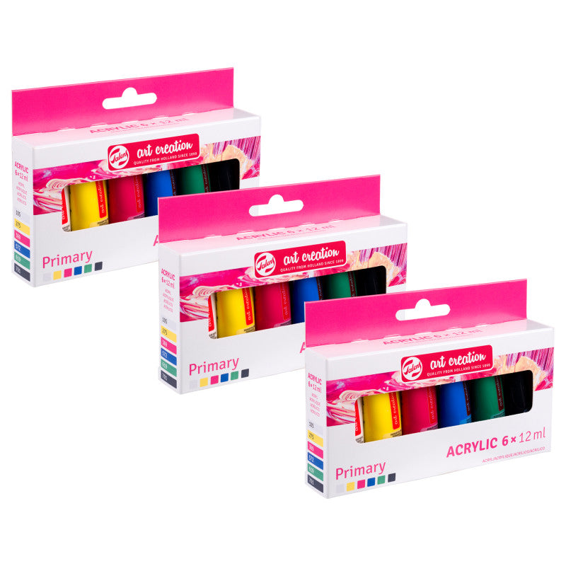 Acrylic Set, 12mL, Metallic, 6 Per Set, 3 Sets