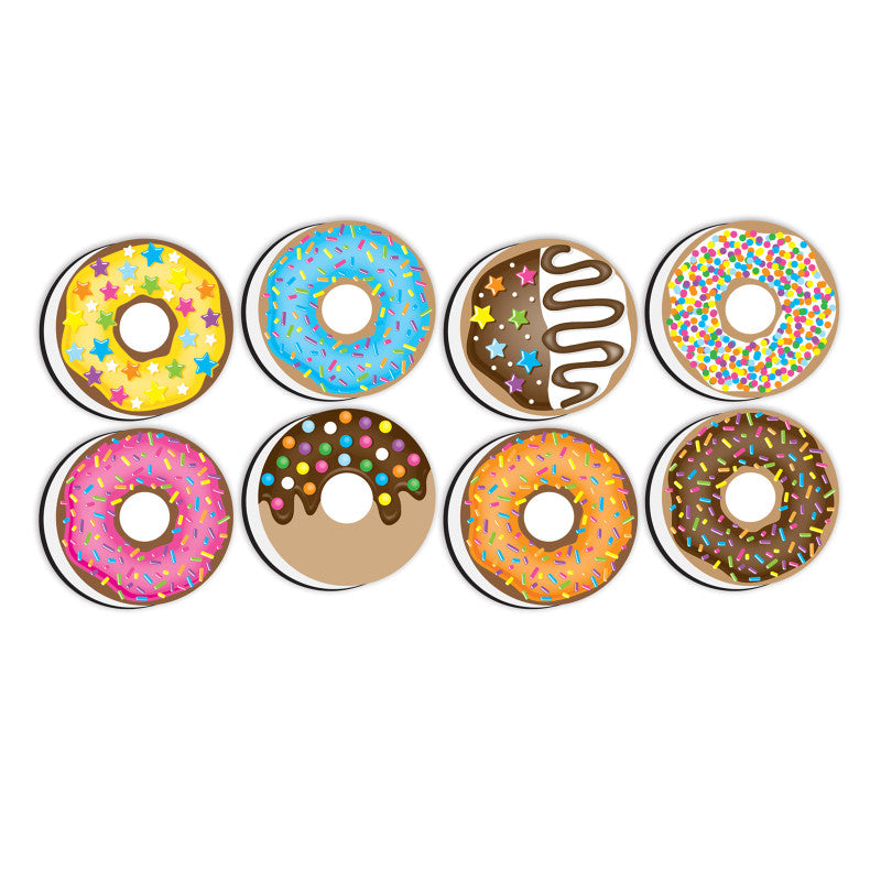 Non-Magnetic Mini Whiteboard Erasers, DonutFetti&reg;, 8-Pack