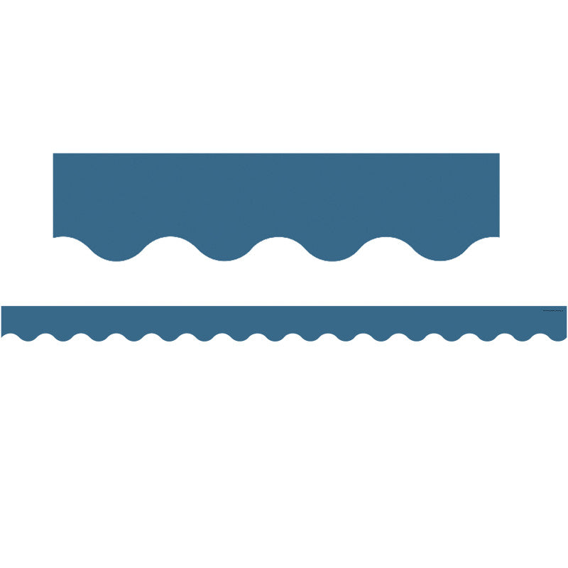 Slate Blue Scalloped Border Trim, 35 Feet