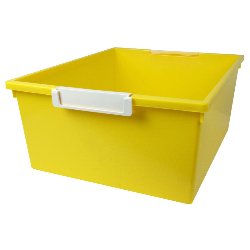 Tattle&reg; Tray with Label Holder, 12 QT, Yellow