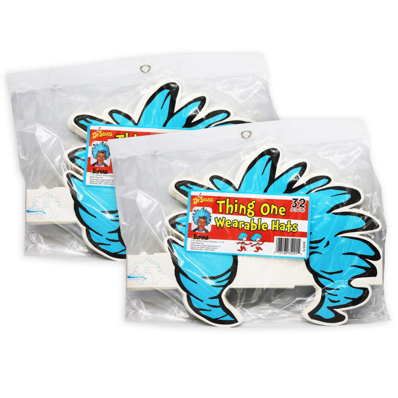 Dr. Seuss&trade; Thing Hair Wearable Cut Out Hats, 32 Per Pack, 2 Packs