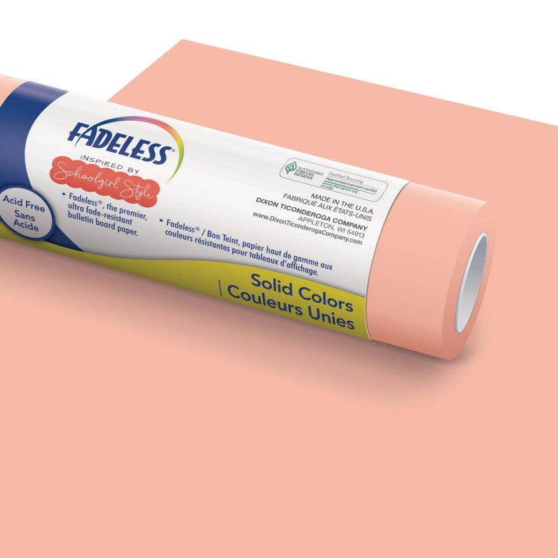 Schoolgirl Style&trade; Bulletin Board Paper, 48" x 50' Roll, Coral Sugar