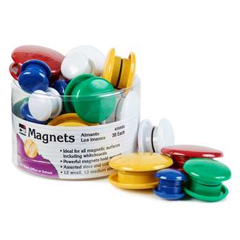 Colorful Magnets, Pack of 30