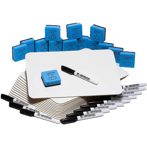 Jumbo 9x12" Lapboard Class Pack of 30 Dry Erase Boards CHL35090