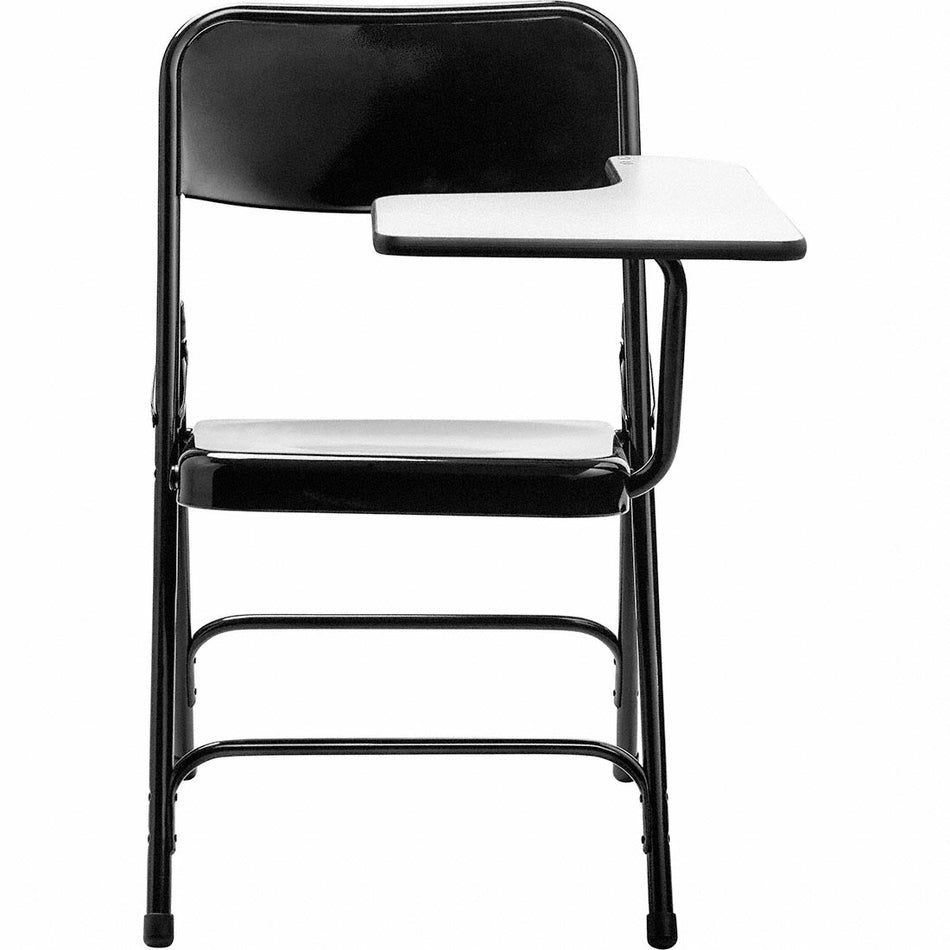 NPS® 200 Series Tablet Left Arm Folding Chair Black Frame & Grey Nebula -- CARTON OF 2