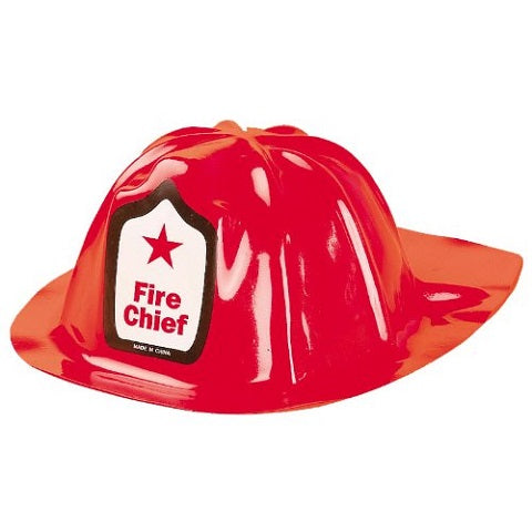 Children's Plastic Fire Chief Hats  12/pack
