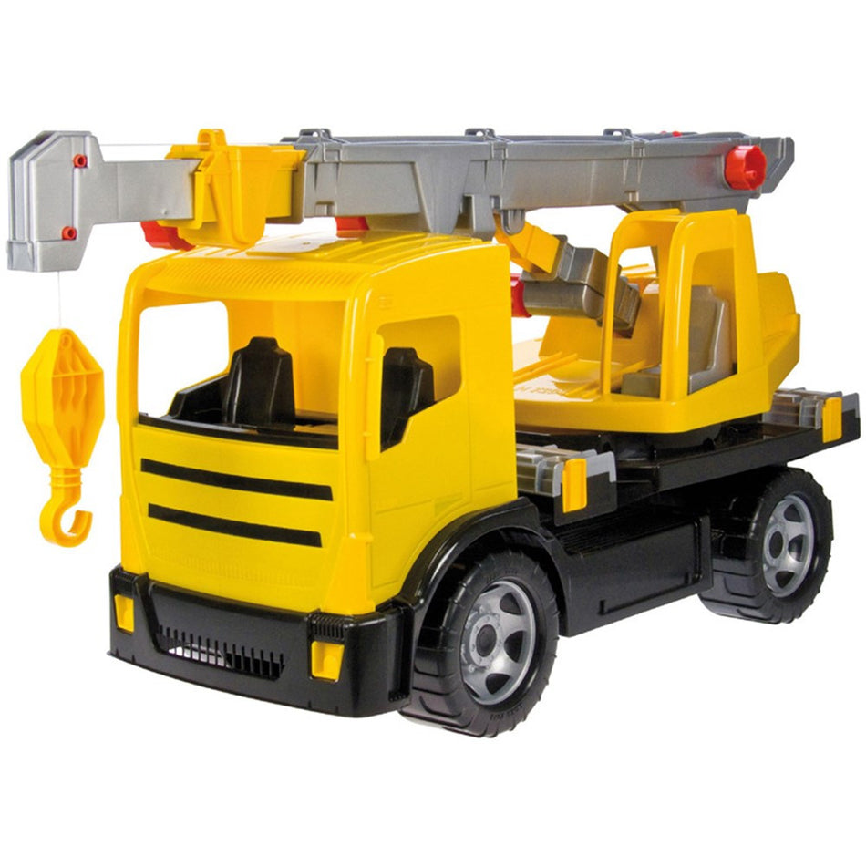LENA Powerful Giants Toy Crane Truck w/360° 3' Rotating Extendable Boom