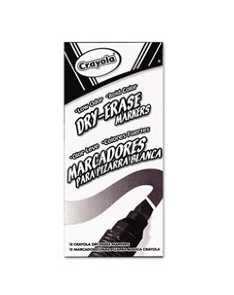 CRAYOLA® DRY ERASE MARKER CHISEL TIP, DOZEN