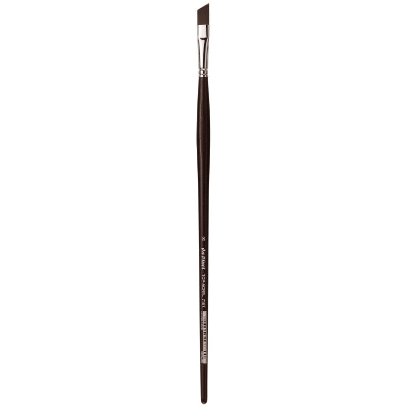 TOP-ACRYL Red-Brown Brush, Synthetic, Acrylic & Oil, Slant, Series 7187, Size 8