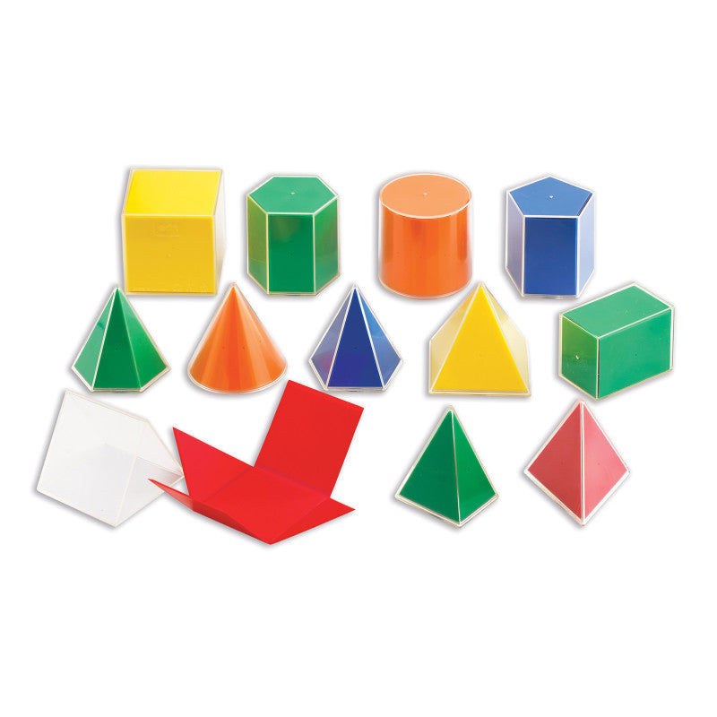 2D3D Geometric Solids, 8cm, Classroom Set