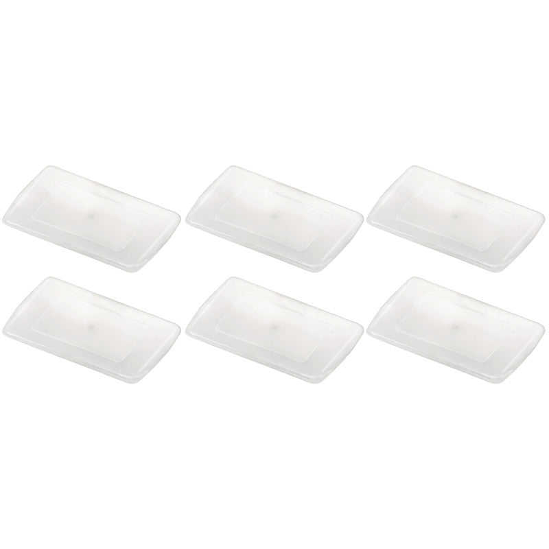 Multi-Purpose Bin Lid, Clear, Pack of 6