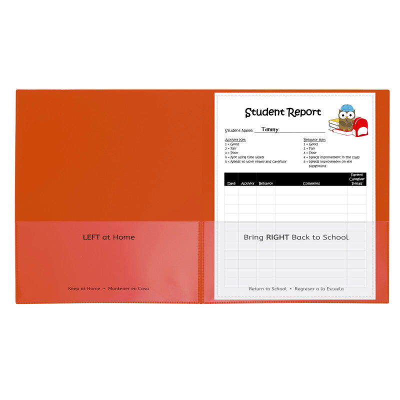 Classroom Connector&trade; School-To-Home Folders, Orange, Box of 25