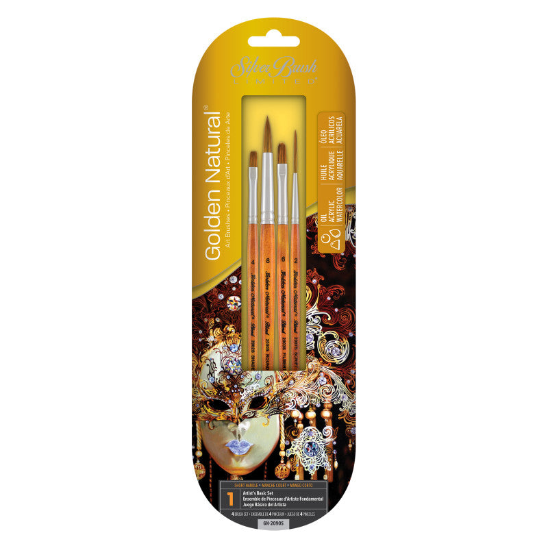 Golden Natural&reg; 4-Piece Brush Set