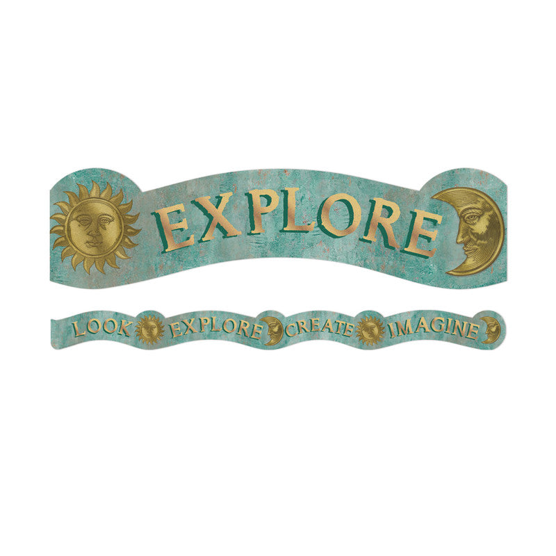Curiosity Garden Dream Explore Create Imagine Extra Wide Deco Trim&reg;, 37 Feet