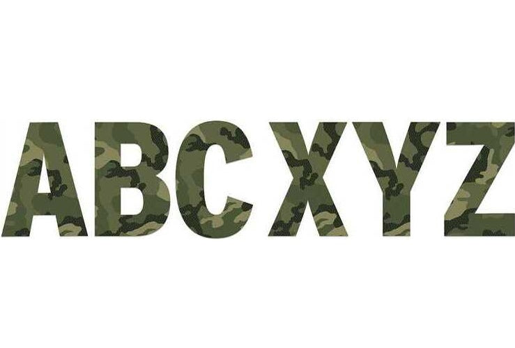 Classic Camo 7" Letters